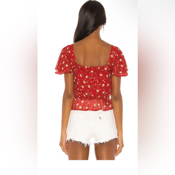 REVOLVE Privacy Please Valeria Top in Red Emma Floral - Picture 4 of 9